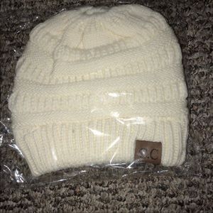 Original CC messy bun beanie